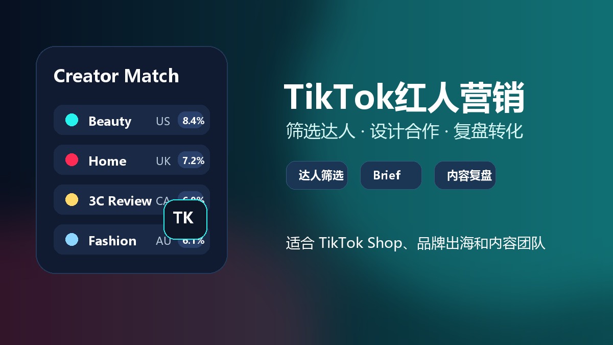 TikTok红人营销主题图